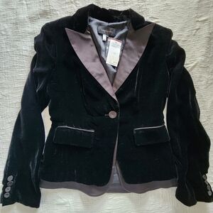 BCBGMaxAzria Black Velvet Blazer